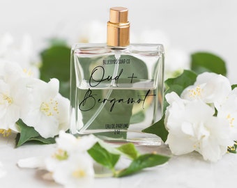 Oud + Bergamot Perfume Spray | Hand-Blended Custom Citrus Fragrance Sprays | Handmade Luxury Perfume Scents | Oud Cologne | Bergamot Cologne