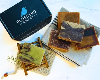 Gourmet Scented Soap Bar Set: Coffee & Chocolate Variety Pack