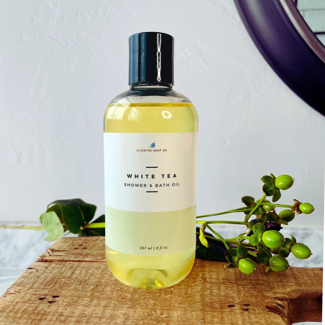 White Tea Bath Oil Shower Oil Luxury Bath White Tea Etsy