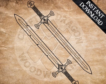 Damaged Sword SVG: RPG Game Cut Files (Digital Download)