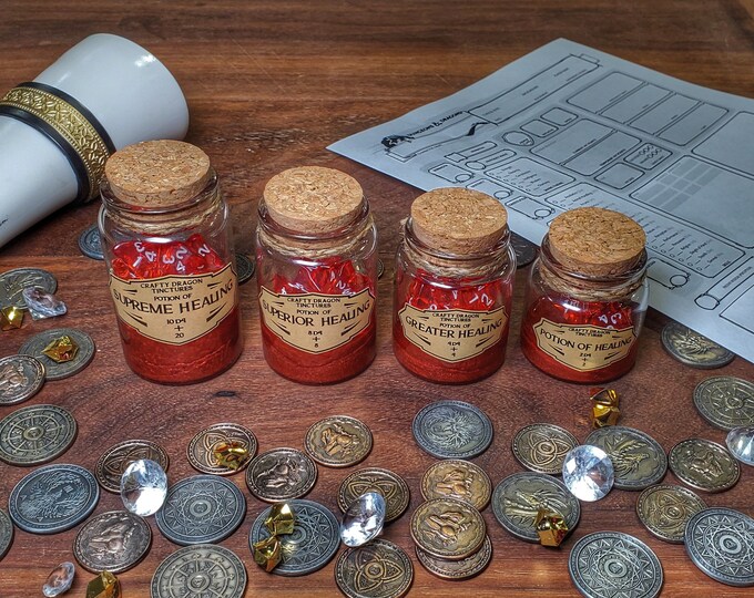 D&D Potions of Healing Etsy