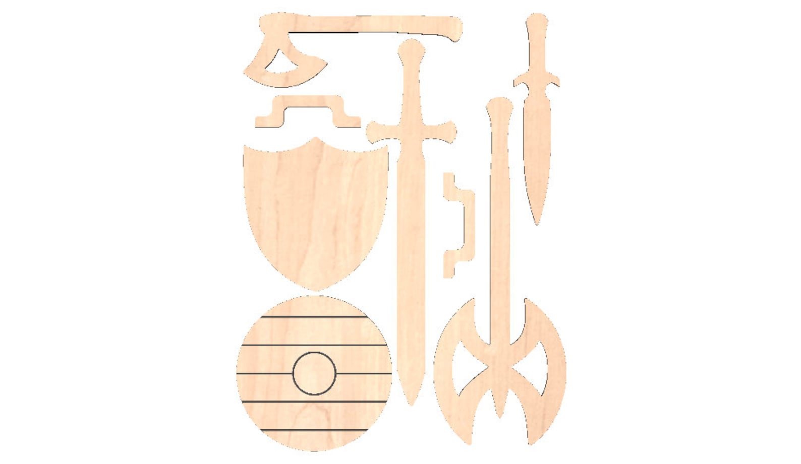 Wooden Weapon Toy File CNC Design File Crv, Svg, Dxf, Eps - Etsy