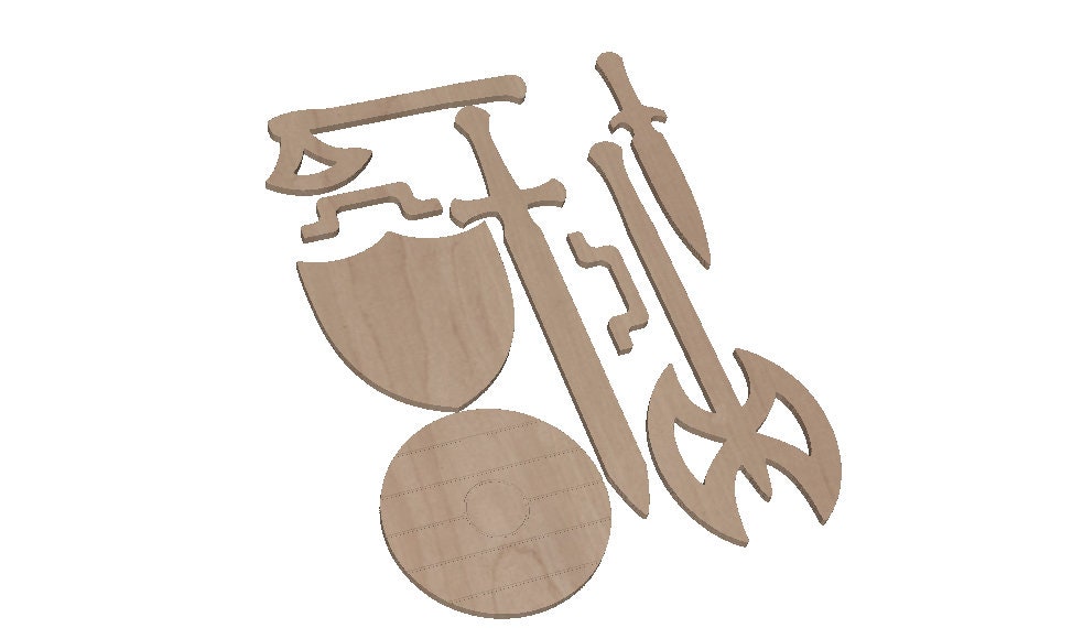 Wooden Weapon Toy File CNC Design File Crv, Svg, Dxf, Eps - Etsy