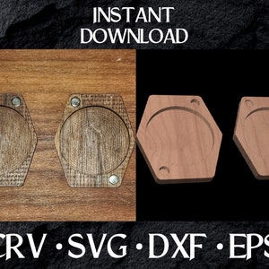Fichier de conception de boîtier de poche à monnaie défi crv, svg, dxf, eps, plans, fichier numérique