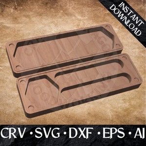 Große Würfel Box CNC Design Datei crv, svg, dxf, eps, ai, für DnD, Tabletop Gaming, Dungeons and Dragons, Pläne, digitale Datei