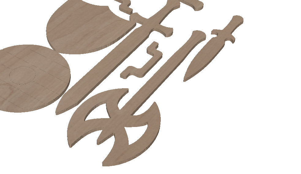 Wooden Weapon Toy File CNC Design File Crv, Svg, Dxf, Eps - Etsy