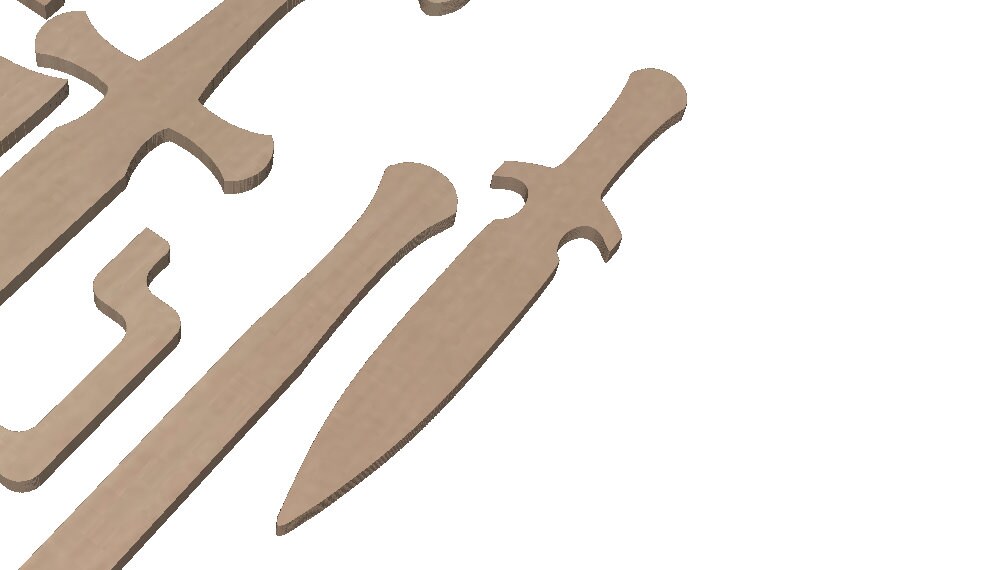 Wooden Weapon Toy File CNC Design File Crv, Svg, Dxf, Eps - Etsy