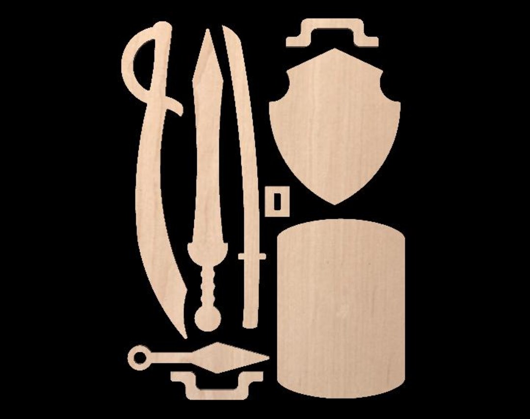 Wooden Weapon Toy 2 File CNC Design File Crv, Svg, Dxf, Eps - Etsy