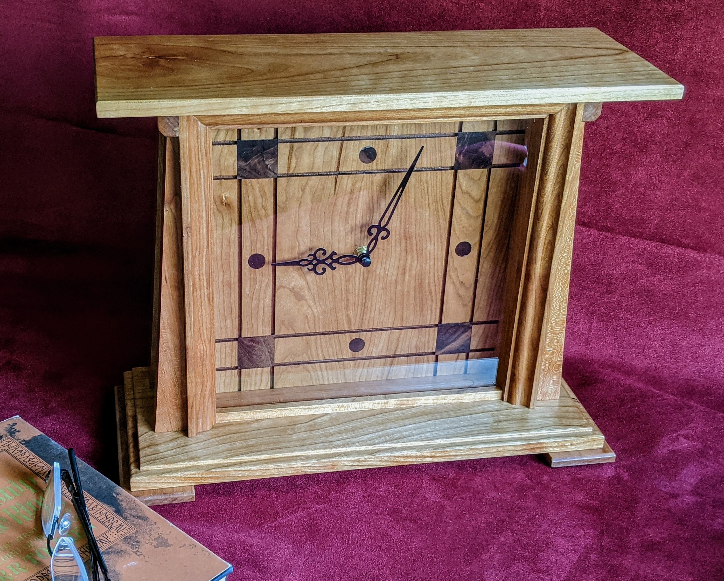 Mission style mantel clock. Original design solid Cherry Etsy