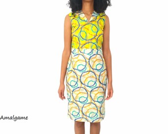 Robe afropéenne en wax. Afropean dress in wax.