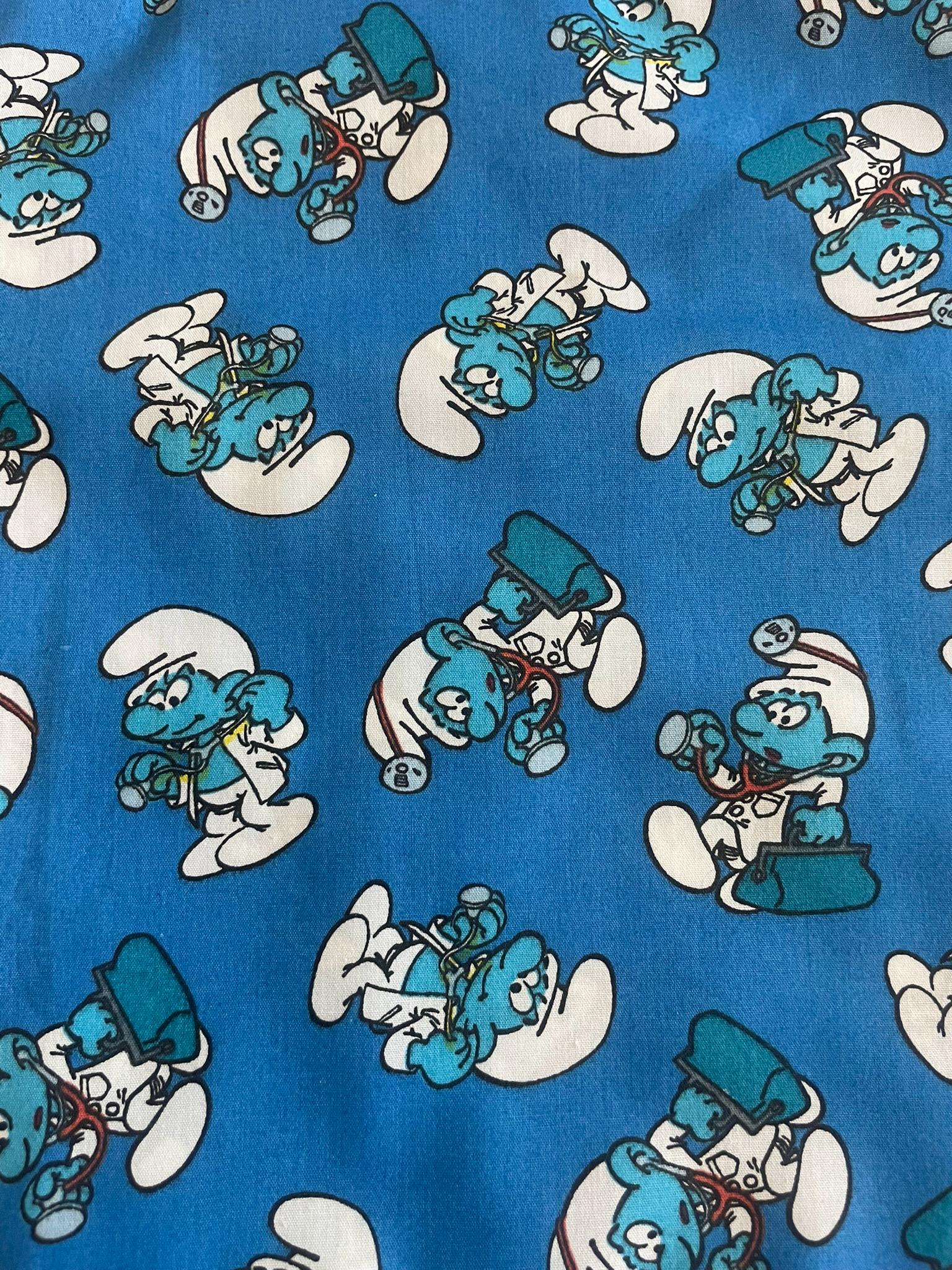 Smurf Fabric by the Yard - Etsy