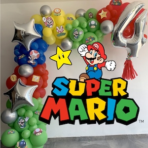 Como hacer un Arco de Globos - 🍄 Decoración Mario Bros 🍄- Super Mario  Balloon Garland 