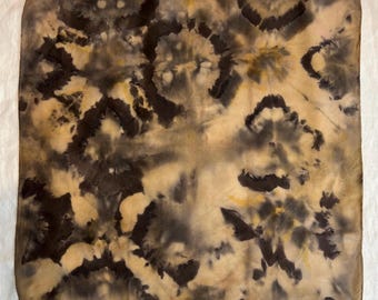 Botanically Dyed, Hand Painted Silk Scarf