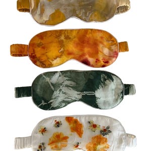 Plant dyed silk eye mask