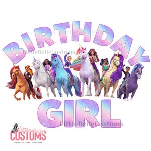 Série télévisée de chemise d'anniversaire de licorne | Fichier PNG
