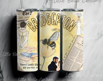 Bridgerton Inspired |  Daphne and Simon | Lady Whistledown Inspired | Sublimation Tumbler File | PNG | 20 oz Tumbler