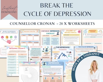 Depression worksheets, therapy worksheets, therapist tools, Self-Esteem Building, Therapy Sheets, Anxiety Relief, CBT, DBT Coping Skill