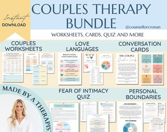 therapy worksheets etsy Couples therapy bundle, couples counselling, relationship worksheets, love languages, therapy worksheets, therapy office decor, conversation