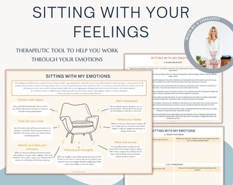 Sitting with your feelings - a therapeutic tool to manage your emotions. Self-Awareness & Emotional Regulation resource for mental health.