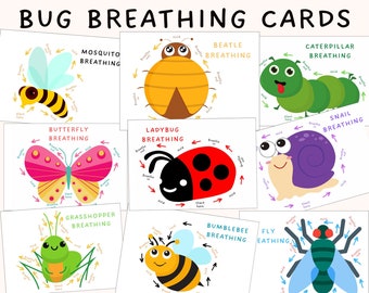 Ground techniques, kids breathing cards, bumblebee, calming kids, counselor office decor, counselor corner, counselling resources, therapy