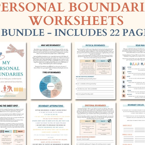 Boundaries Workbook DBT Bundle Boundaries Worksheets - Etsy