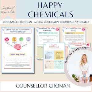 Glückliches chemisches Arbeitsblatt, Affirmationen, Sozialpsychologie, Therapie Arbeitsblätter, Self Care Planer, Therapie Büro, DBT