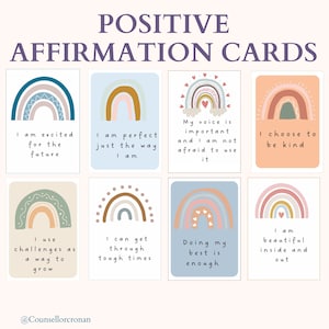 Positive Affirmation Cards Therapy Office Decor Calming | Etsy