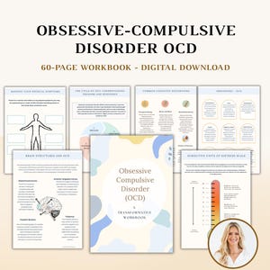 Obsessive Compulsive Disorder OCD workbook, Intrusive Thoughts. Exposure therapy. Therapy worksheets. Anxiety relief Mental Health Self-help