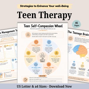 Arbetsbok för tonåringars psykiska hälsa, social-emotionell inlärning, arbetsblad om ångest, tonårsterapi, ungdom, självhjälp, borderline personlighetsstörning, DBT, KBT, copingförmåga