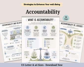 Accountability Worksheets – Self-Awareness, Self-Growth (Personal Use)