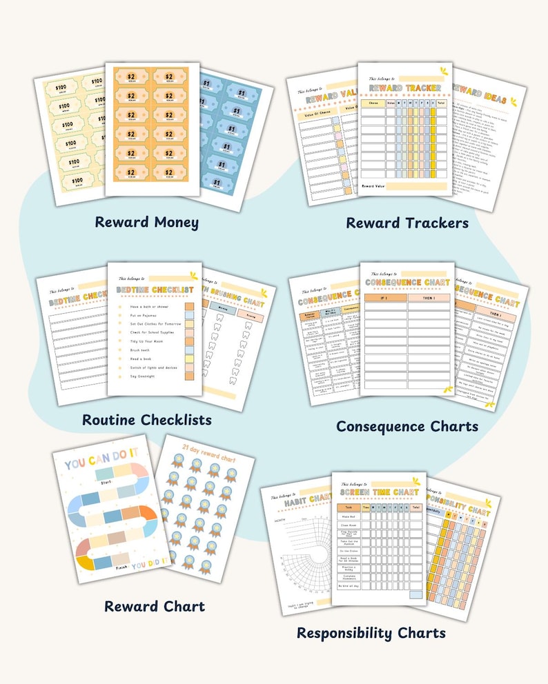 Rewards For Collection MEGA - Over 200 Items. Children ADHD Executive Functioning Printables ...