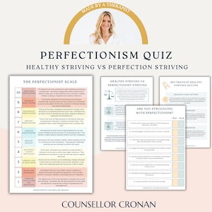 Perfectionism Scale and Quiz. Healthy Striving Vs Perfection Striving ...
