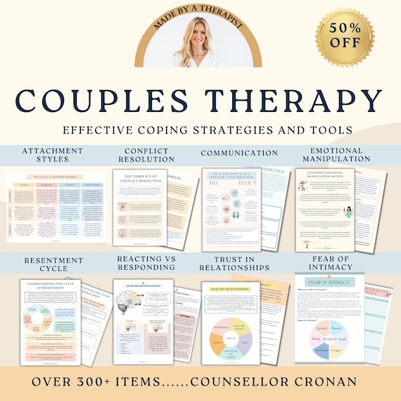 Couples Therapy Resource Bundle. Couples Counseling. Healthy Relationships. Communication skills. Trust. Building Boundaries. Self-Care love