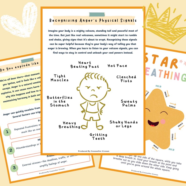 Anger Fuse Worksheets, Anger Triggers, Kids Feelings, Teen Mental ...