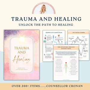Trauma 50% off Therapy Bundle PTSD Worksheet BPD Coping, self-worth,Narrative Therapy, Safety Plan, Crisis Therapy, Cognitive Distortion image 2