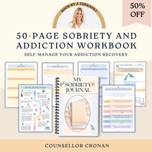 Sobriety Worksheets, therapy workbook, Recovery, Addiction, Sober Life, therapy office decor, therapist tools, Relapse Prevention Plan,