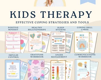 Kids Therapy Bundle. Life skills. Emotional Resiliency. Therapy Resources. Self-Care. ADHD planner, impulse control. CBT Tools. Psychology