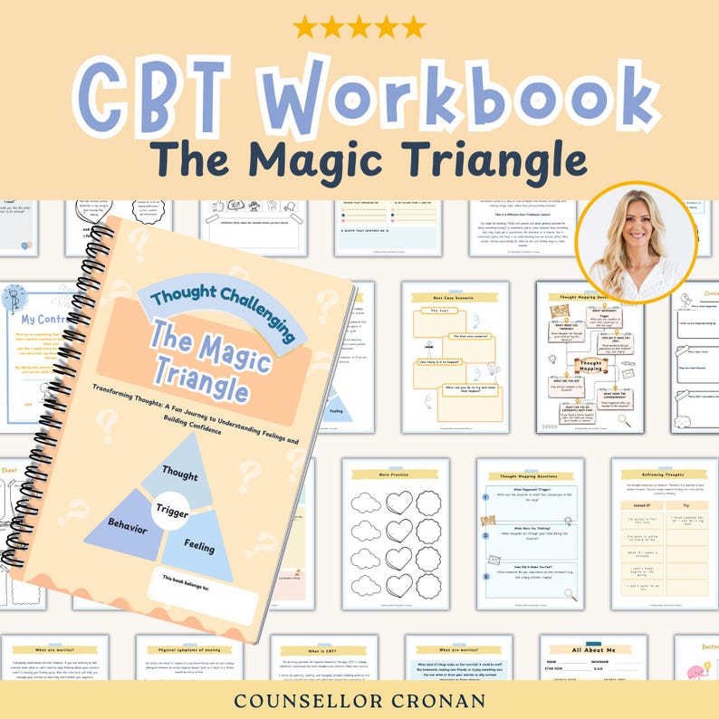 Thought challenging activity for kids, therapy worksheets, therapy tool, therapy resources, therapy office, therapist office, games, anxiety image 1