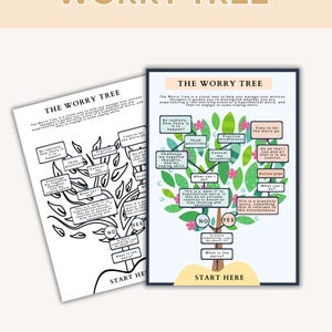 The Worry Tree Worksheets, Anxiety Relief, Cognitive Distortions ...