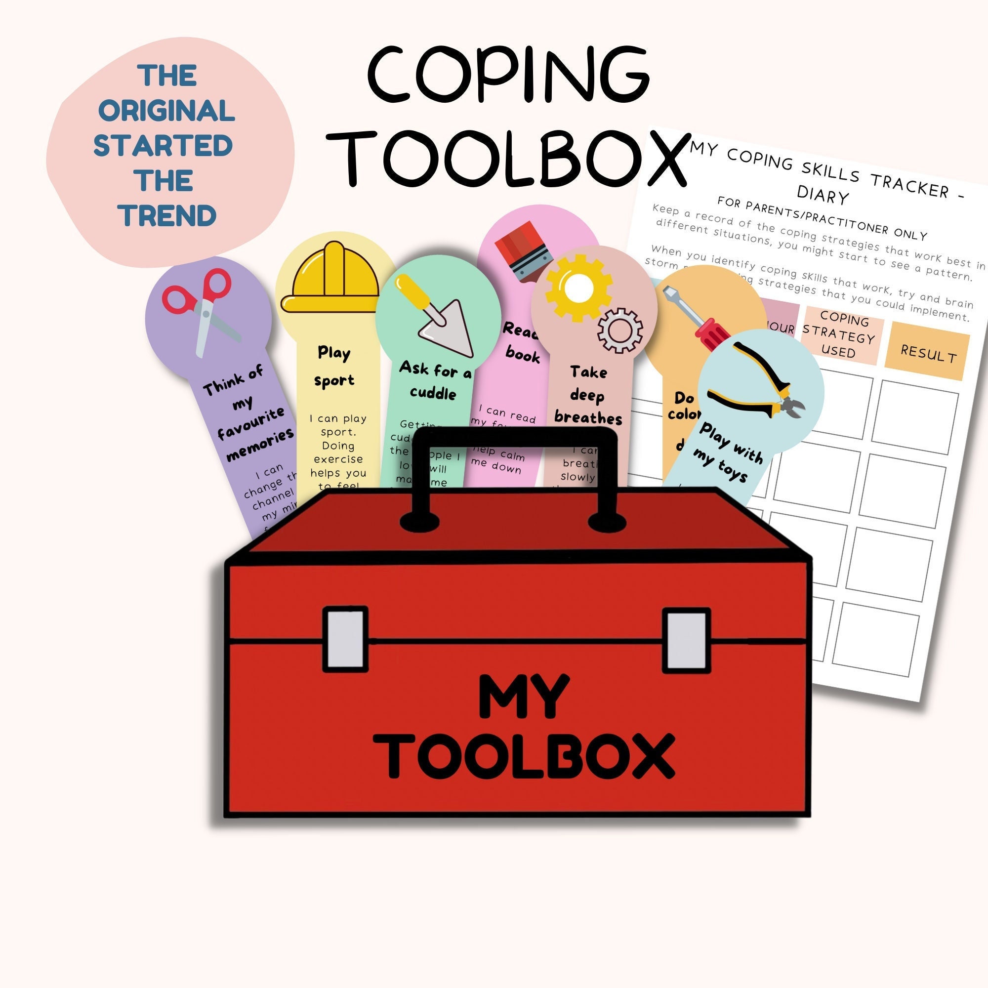 Coping Skills Toolbox Play Therapy Therapy Worksheets - Etsy UK