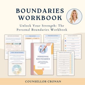 Boundaries workbook, DBT bundle, boundaries worksheets, therapy office decor, therapy tools, DBT skills, DBT therapy, social skills, anxiety