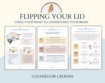 Understanding your Brain when your flipping your lid, Brain and Neuroscience Education Bundle Psychoeducation Resource for Therapists