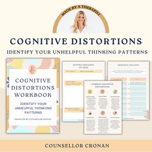 Werkboek Cognitieve vervormingen om je te helpen nutteloze denkstijlen te identificeren en te veranderen. Denkfouten. Hulpmiddelen voor copingvaardigheden. CGT