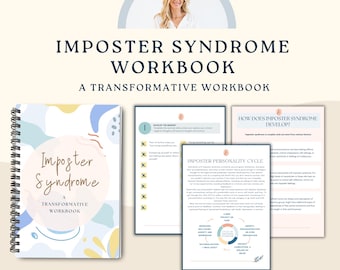 Imposter personality cycle worksheets, therapy office decor, therapy worksheet, self esteem confidence, inner critic, CBT worksheet, anxiety