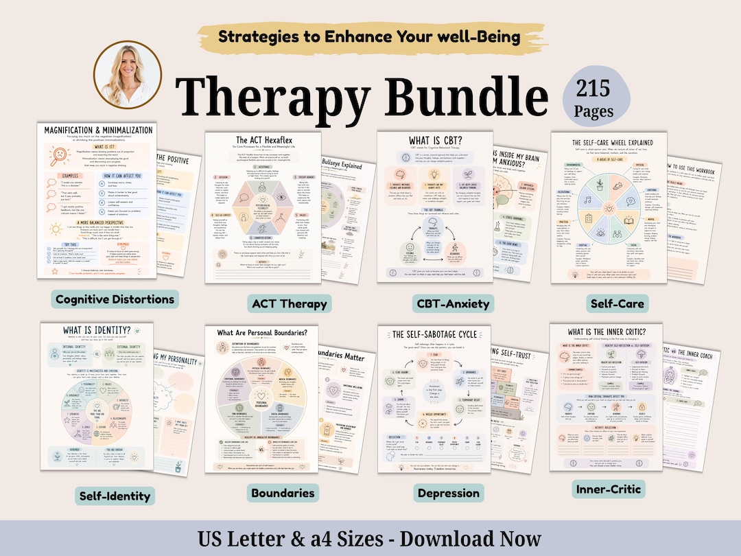 Therapy Worksheet Bundle, Mental Health Resources (personal Use) - Etsy