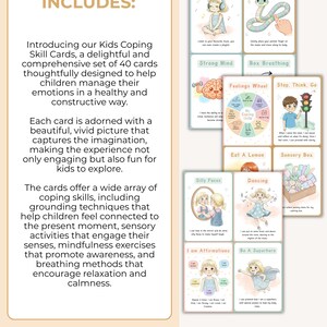 Self Regulation Coping Skill Cards for Kids - Calming Strategy and ...