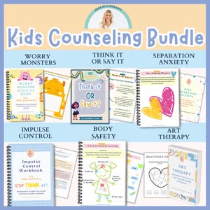 Counselling worksheets, therapy bundle, therapy worksheets, therapy journal, counselling office decor, counselor office decor, counselor CBT