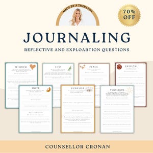 Journaling Arbeitsblätter, Journal Notizbuch, Journal Vorschläge, Heilung, Genesung, Affirmation, positive Einstellung, SEL, Journal Planer, Selbstliebe,