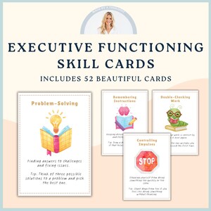 Executive Functioning Skill Cards. 52 Watercolor Flash Cards. Adhd Life ...