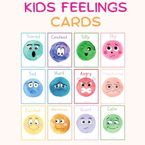 Flashcard sulle emozioni Sentimenti, angolo della calma, poster dei sentimenti, poster delle emozioni, apprendimento socio-emotivo, zone di regolamentazione, classe immagine 3